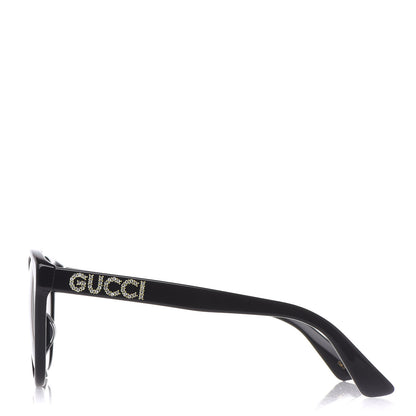 Gucci Round Frame Crystal Sunglasses GG 0419S Black 3 of 8