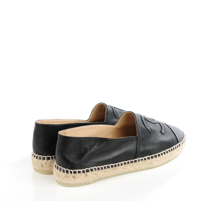 Chanel Lambskin CC Espadrilles 39 Black 4 of 9