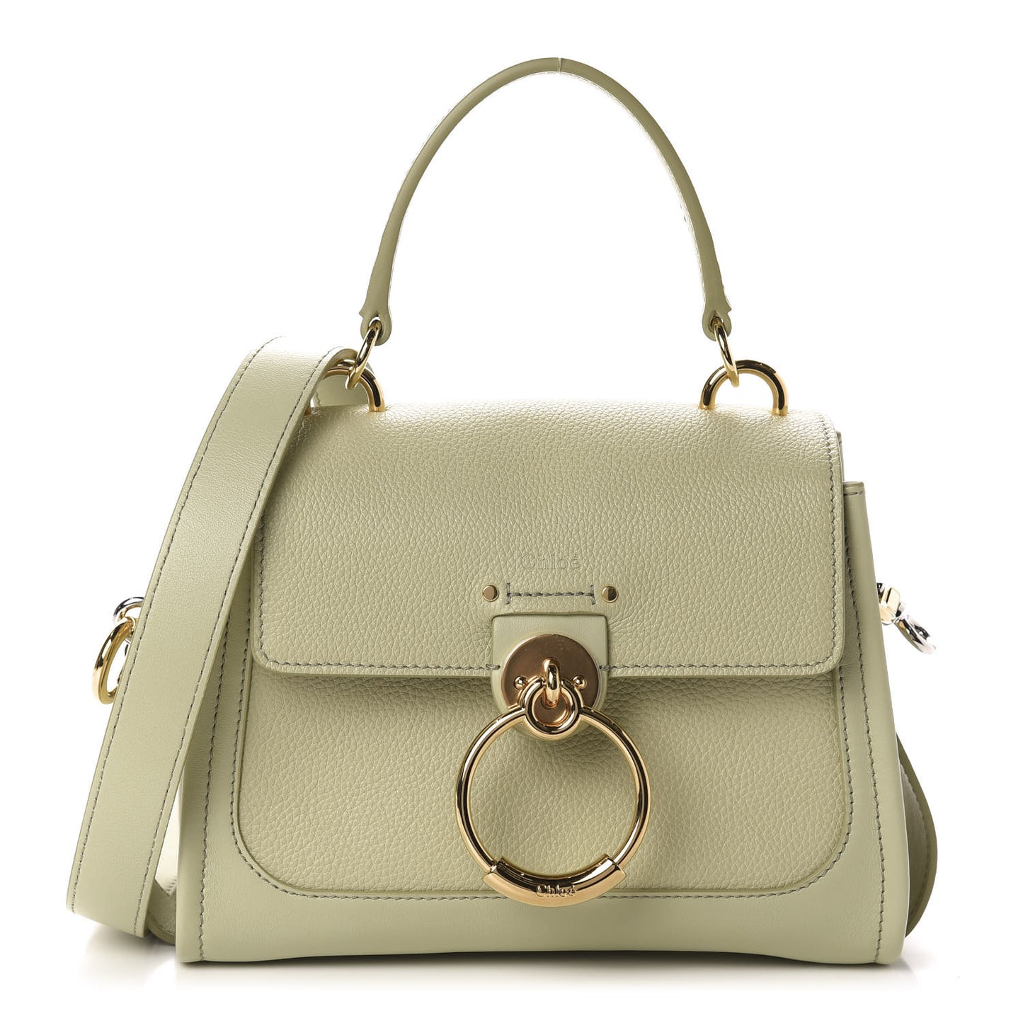 Calfskin Mini Tess Day Bag Light Eucalyptus