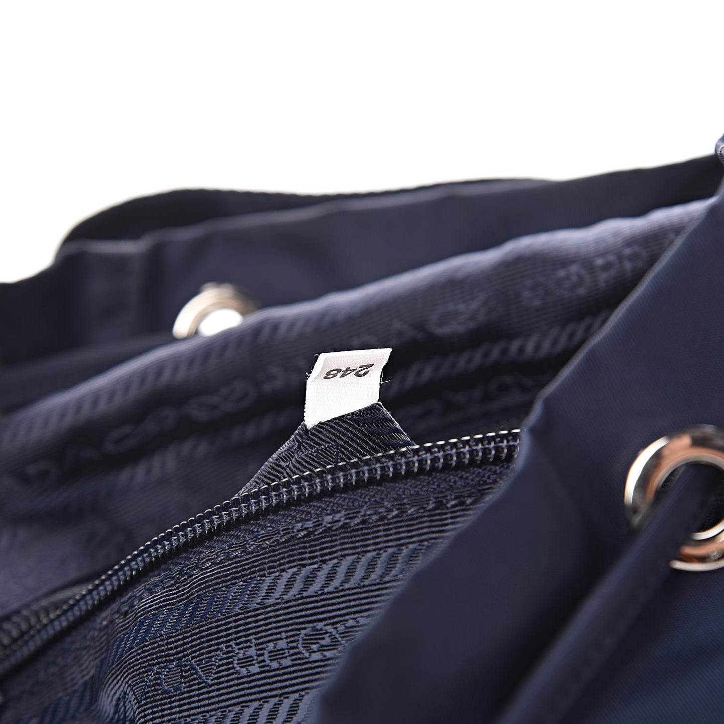 Nylon Vela Saffiano Medium Cinch Backpack Baltico