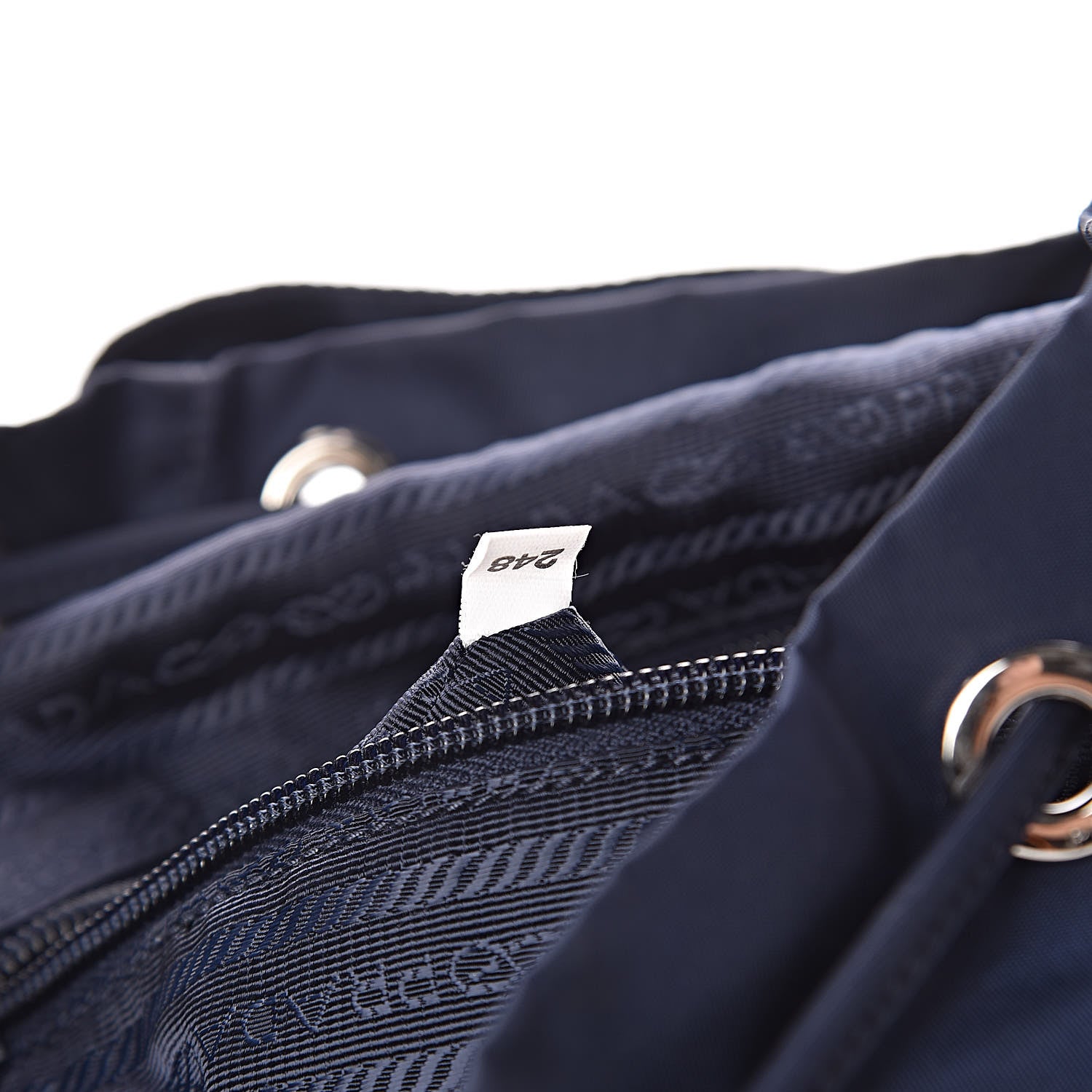 Prada Nylon Vela Saffiano Medium Cinch Backpack Baltico 7 of 13