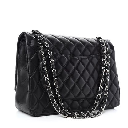 Chanel Lambskin Quilted Maxi Double Flap Black 3 of 13
