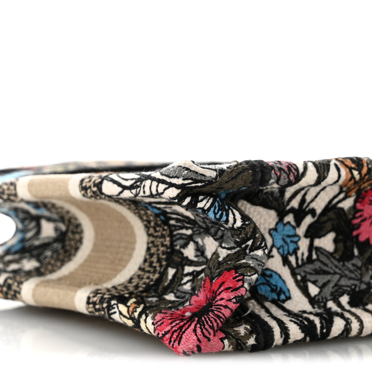 Canvas Embroidered Mille Fleurs Mini Book Tote Multicolor
