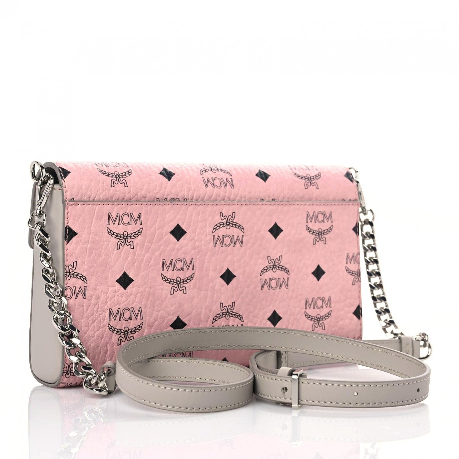 MCM Visetos Medium Millie Crossbody Bag Soft Pink 3 of 10