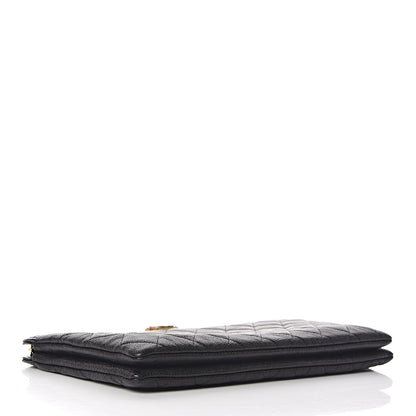 Chanel Caviar Quilted Small Zipped Boy Pouch Black 4 of 11