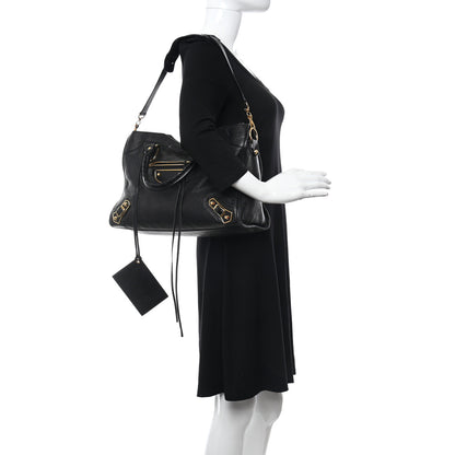 Balenciaga Chevre Gold Metallic Edge Hardware City Black 2 of 7