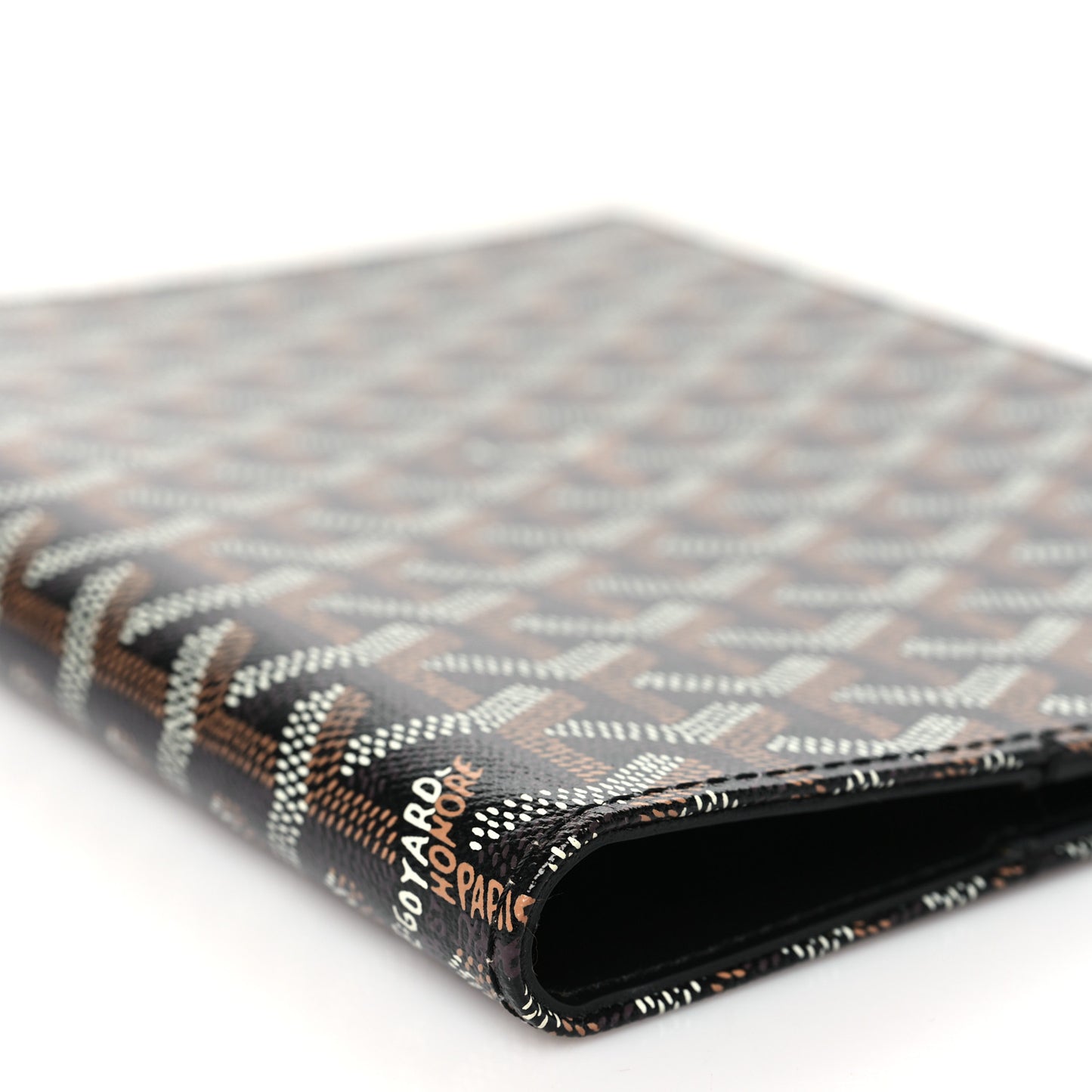 Goyardine Agenda Cover Black Gold