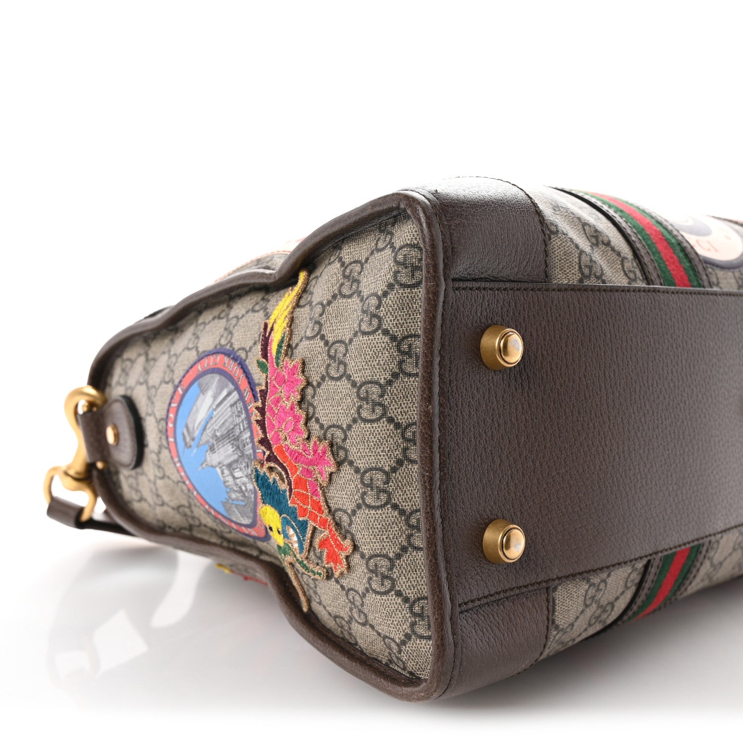 Gucci Soft GG Supreme Monogram Courrier Medium Duffle Bag Beige New Acero Multicolor 7 of 8