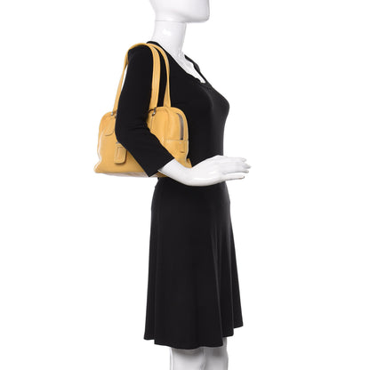Prada Cervo Deerskin Bauletto Yellow 2 of 13