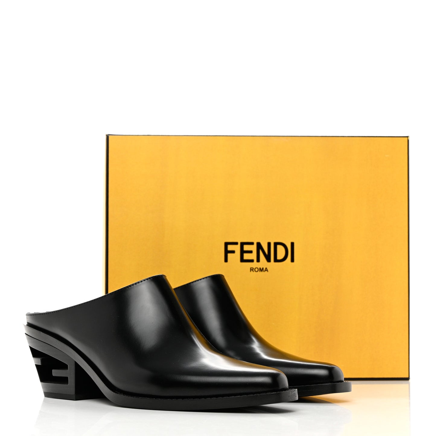 Vitello Abrasivato FF Cut Mules 39 Black