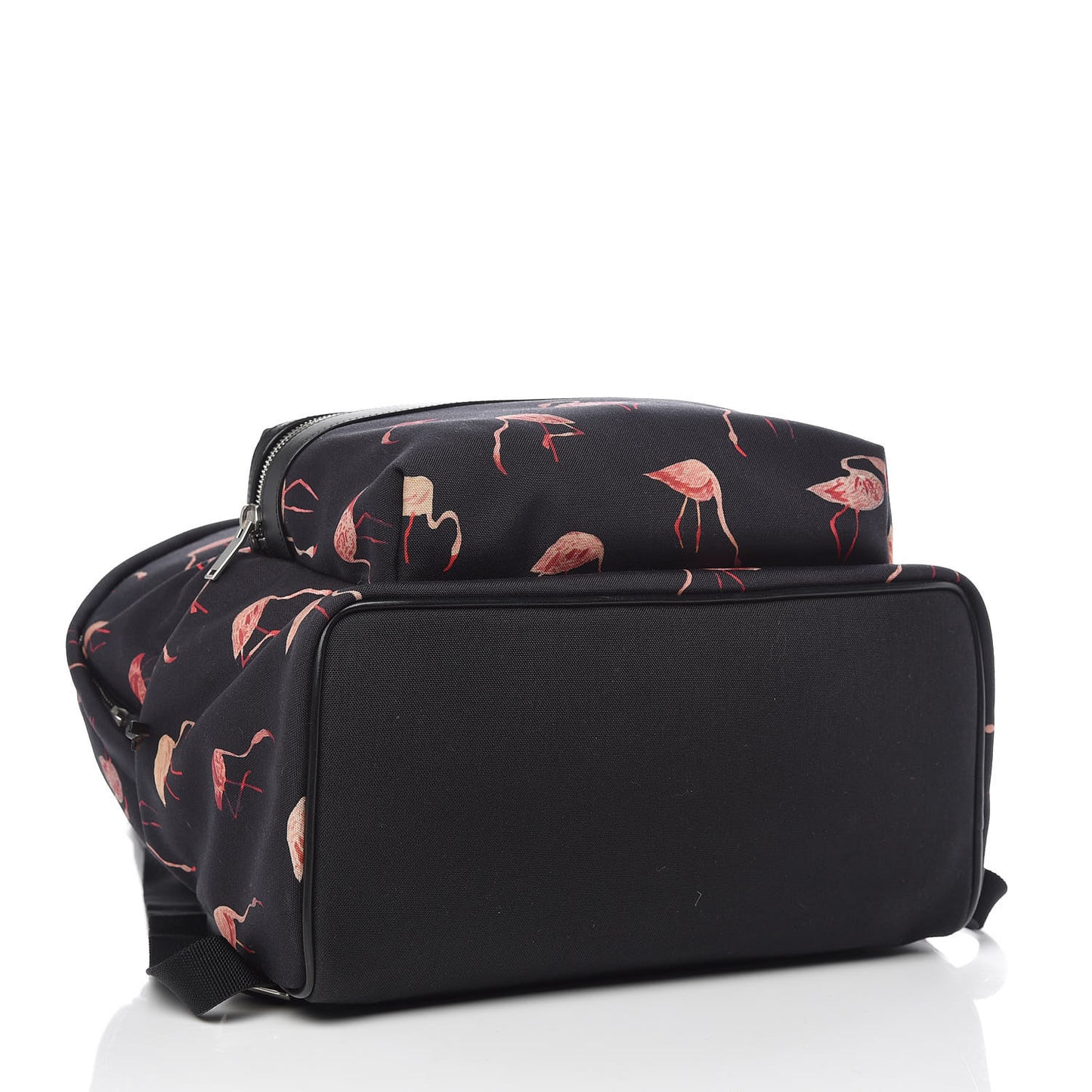 Nylon Canvas Flamingo Print City Backpack Pink Black