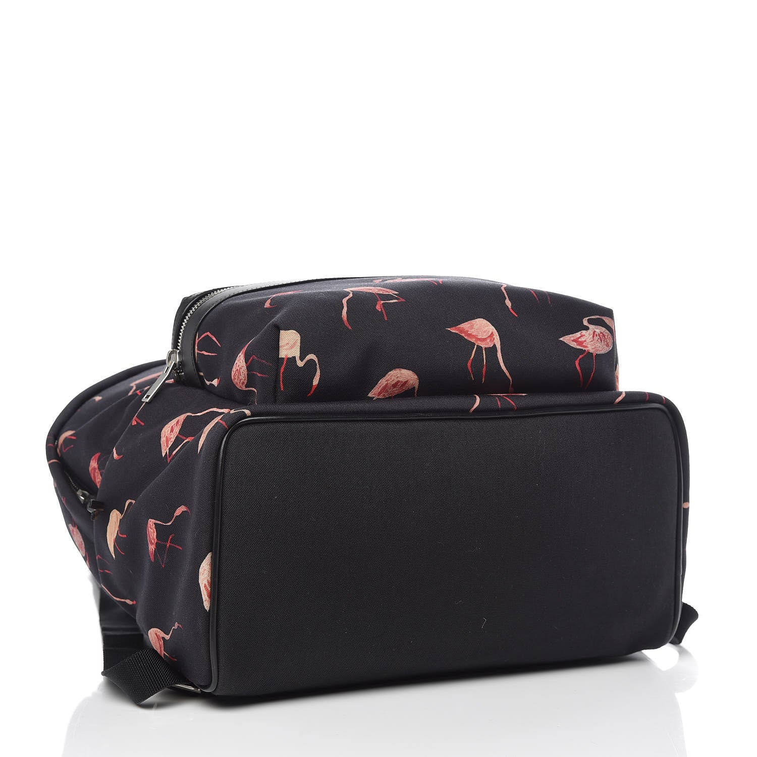 Saint Laurent Nylon Canvas Flamingo Print City Backpack Pink Black 4 of 10