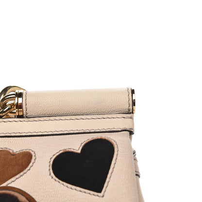 Dolce & Gabbana Goatskin Large Miss Sicily Leopard Heart Satchel Ivory 12 of 16