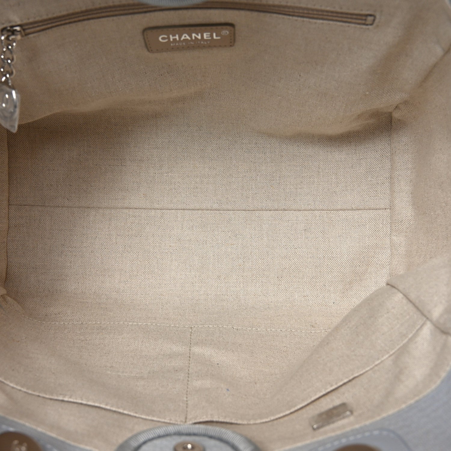 Chanel Mixed Fibers Small Deauville Tote Light Blue 6 of 12
