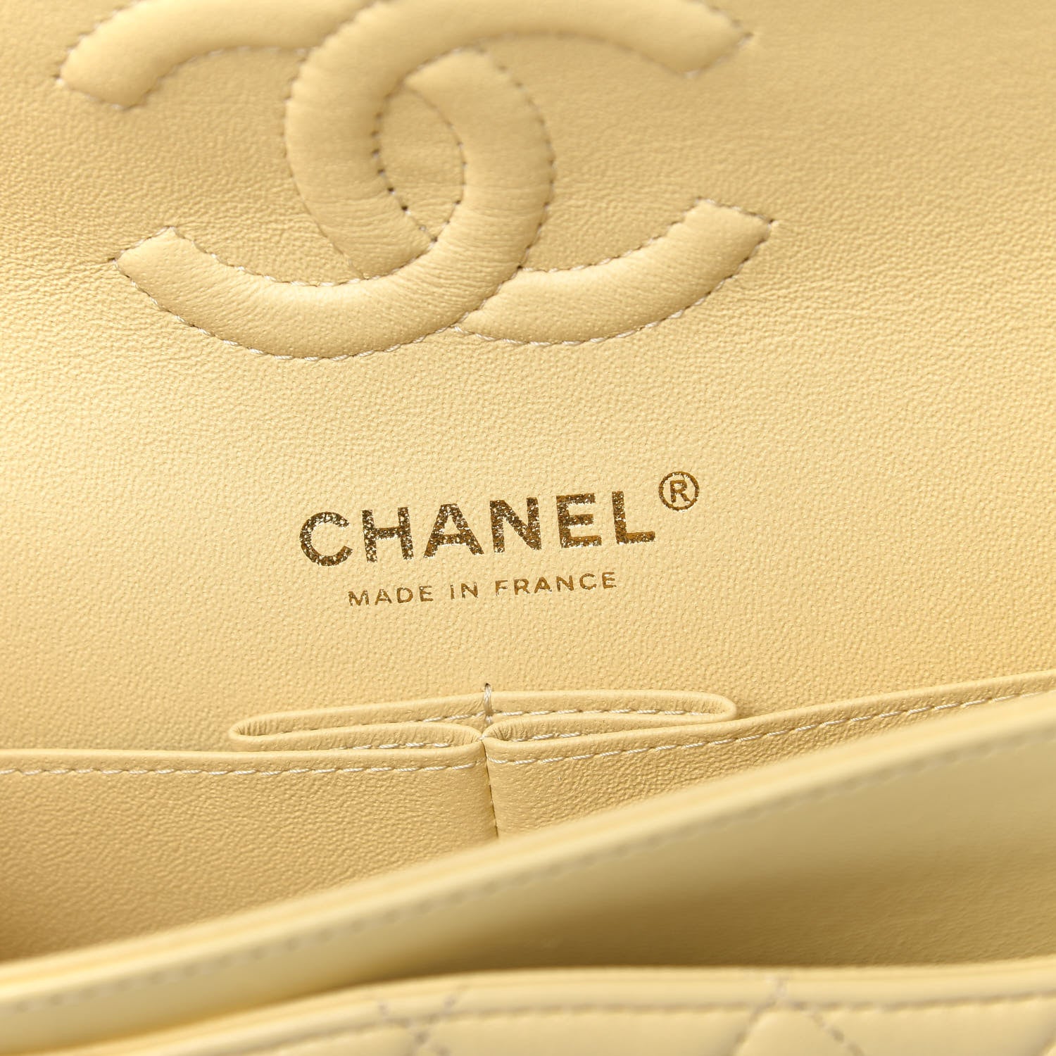Chanel Lambskin Quilted Small Double Flap Yellow 6 of 10