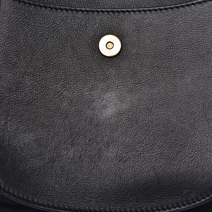 Chloe Calfskin Small Charm Hudson Shoulder Bag Black 10 of 15
