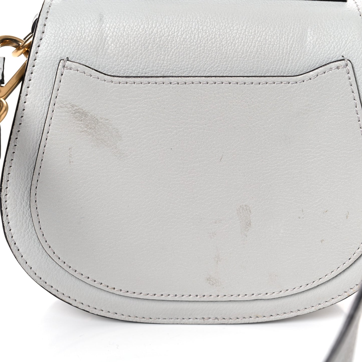 Calfskin Suede Small Nile Bracelet Bag Airy Grey