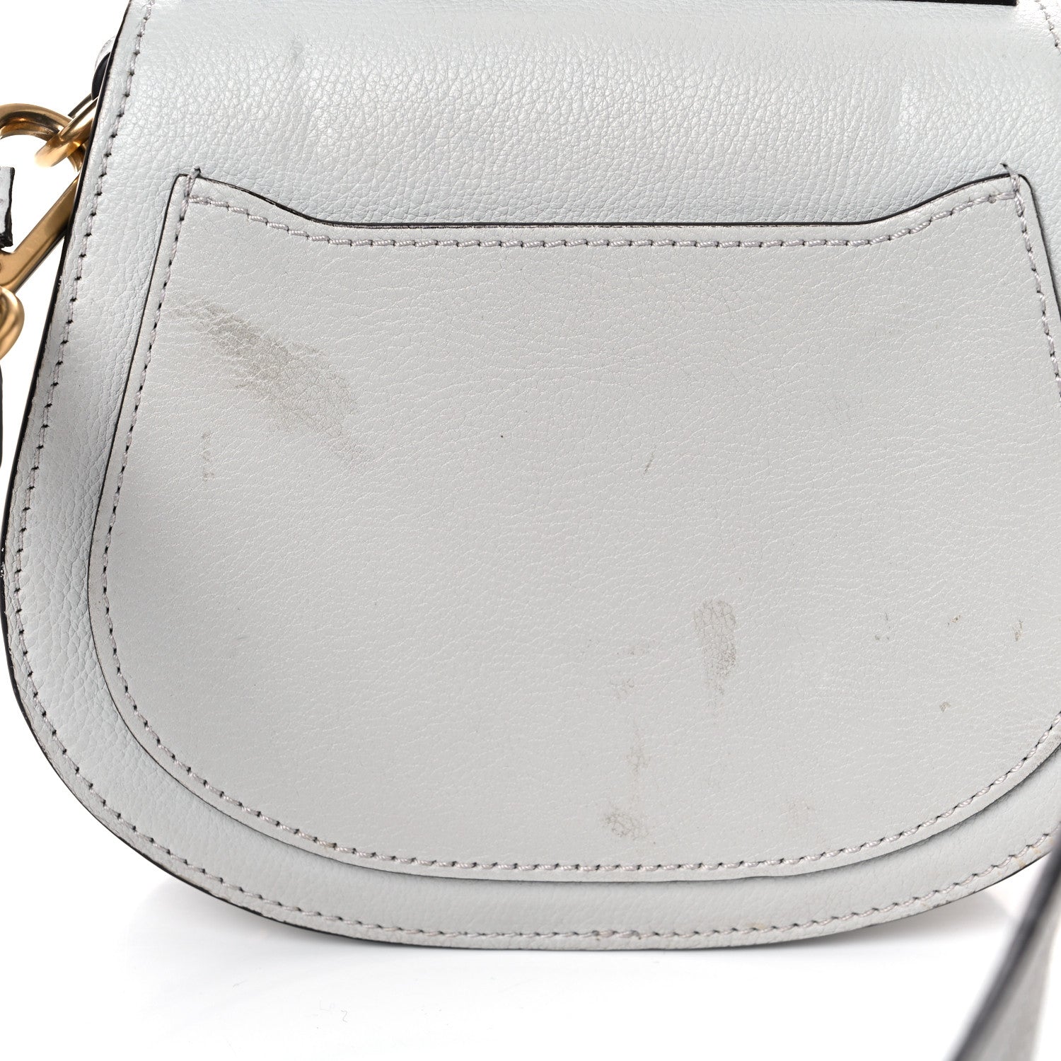 Chloe Calfskin Suede Small Nile Bracelet Bag Airy Grey 17 of 20