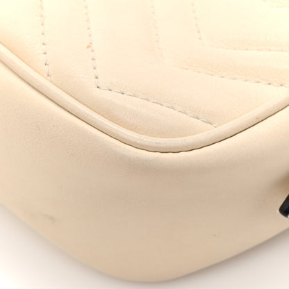 Gucci Calfskin Matelasse Mini GG Marmont Chain Shoulder Bag White 18 of 19