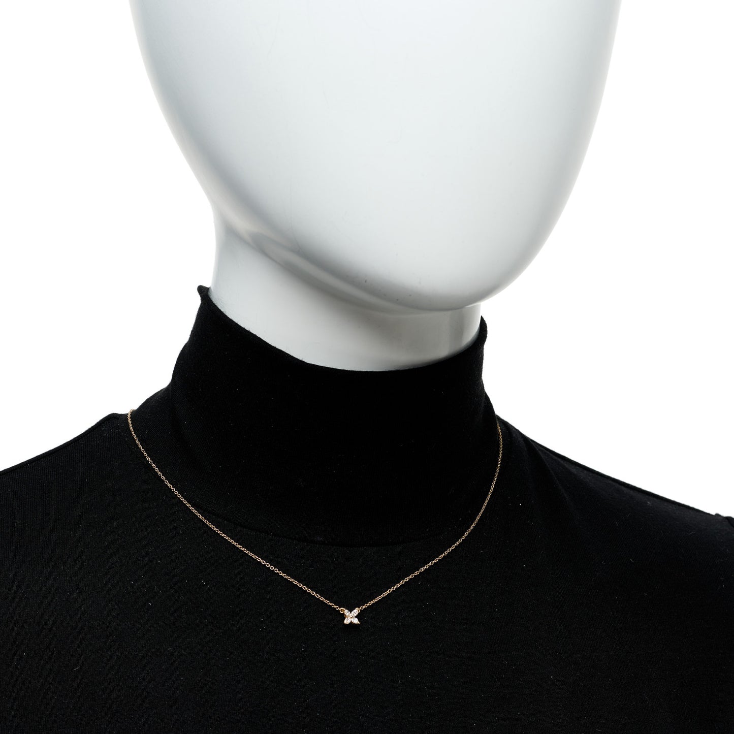 18K Rose Gold Diamond Mini Victoria Necklace