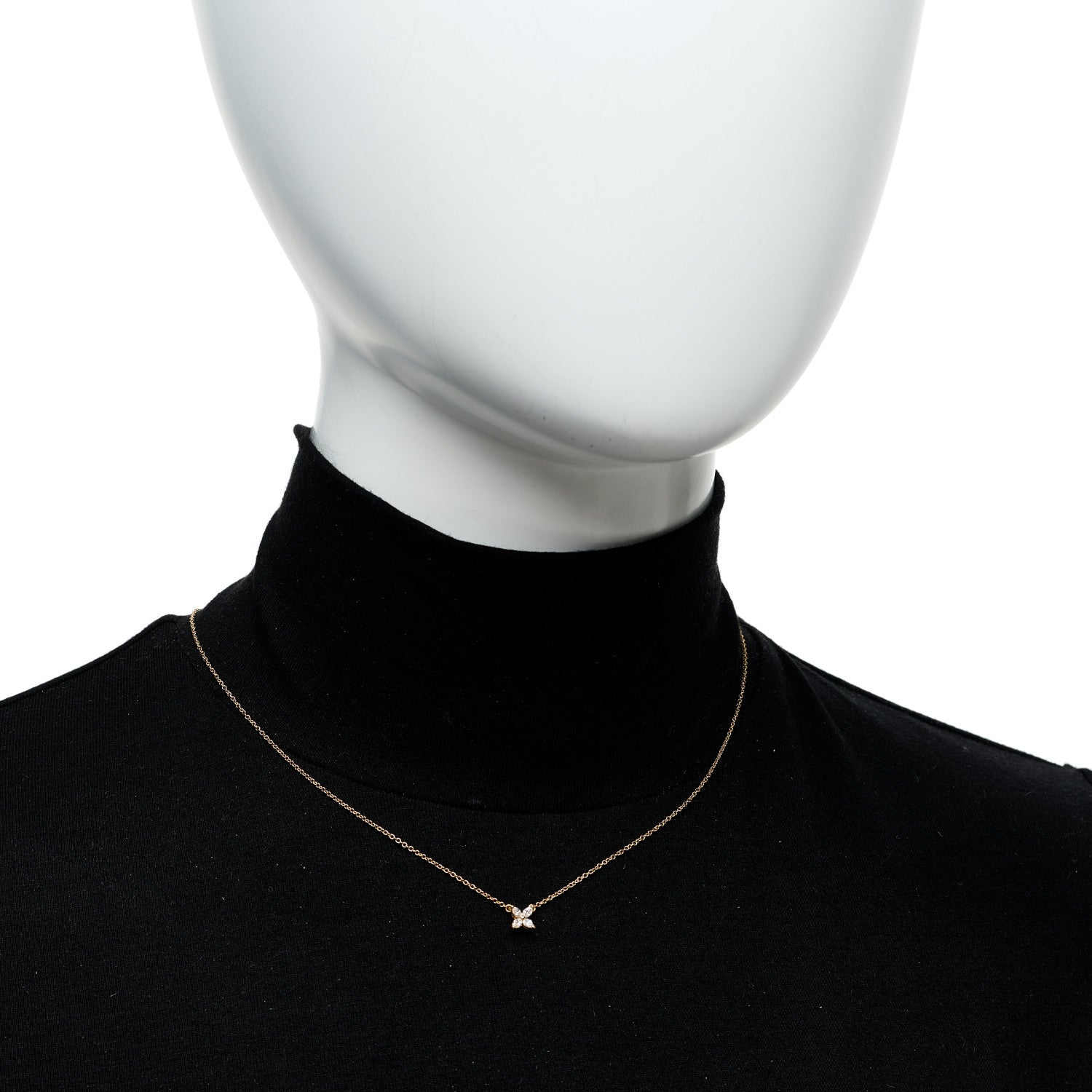Tiffany 18K Rose Gold Diamond Mini Victoria Necklace 2 of 6