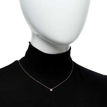 Tiffany 18K Rose Gold Diamond Mini Victoria Necklace 2 of 6