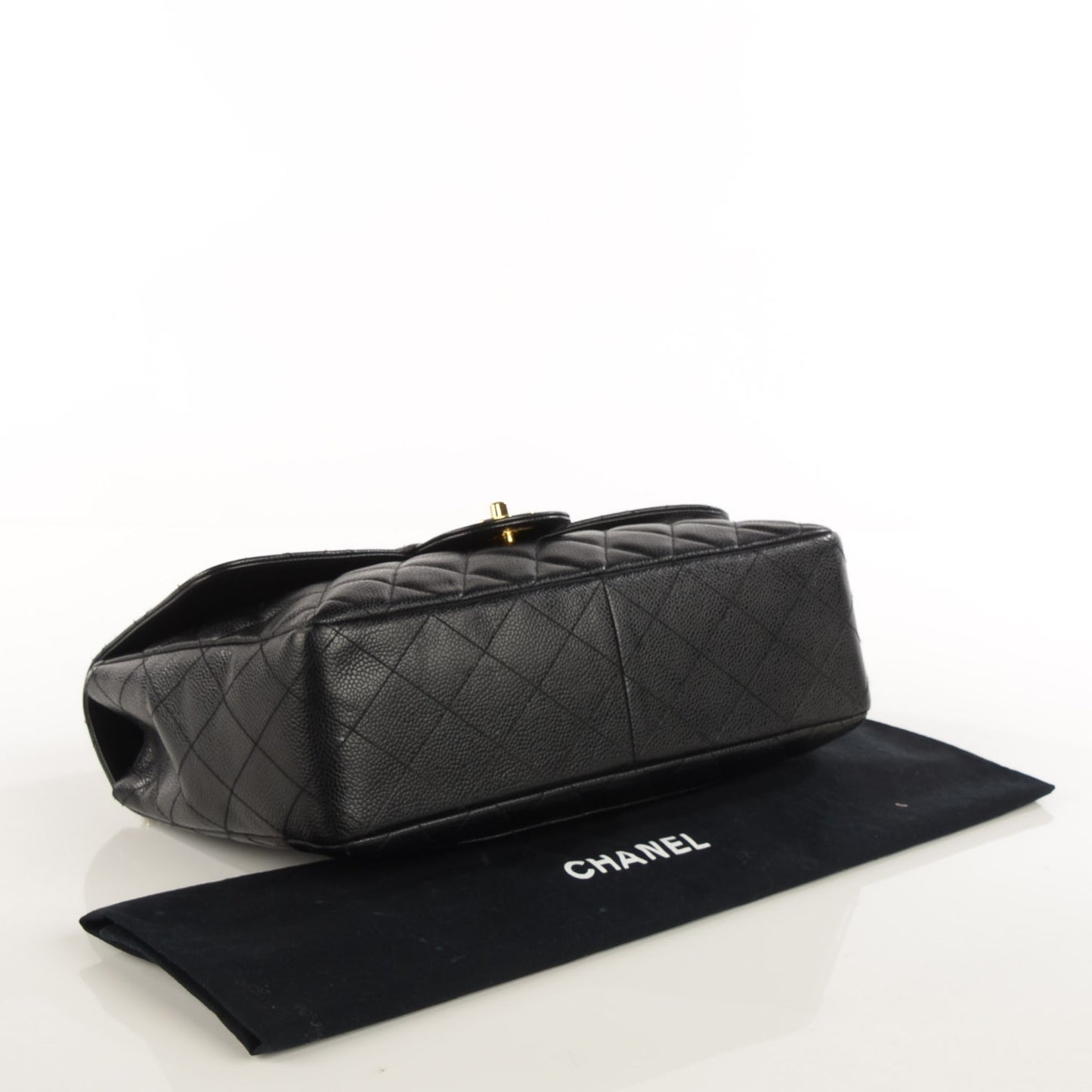Caviar Quilted Jumbo Single Flap Black
