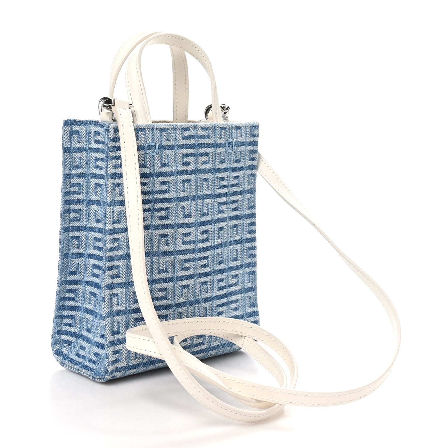 Givenchy Washed Denim Mini G Vertical Shopping Tote Blue 3 of 10