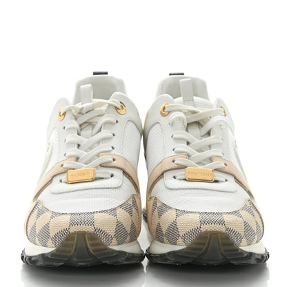 Louis Vuitton Calfskin Damier Azur Run Away Sneakers 39 White 2 of 9