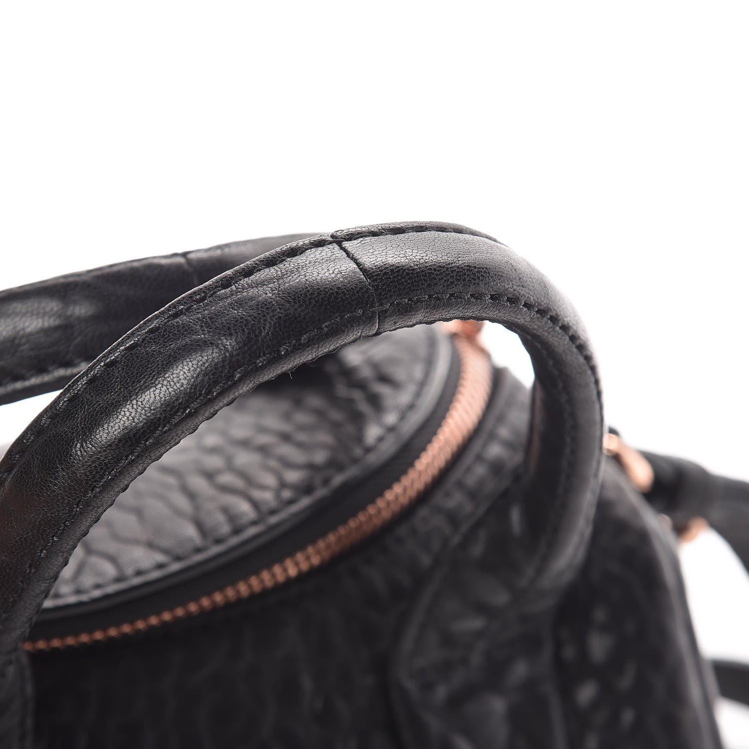 Alexander Wang Pebbled Lambskin Mini Rockie Black Rose Gold Hardware 13 of 15