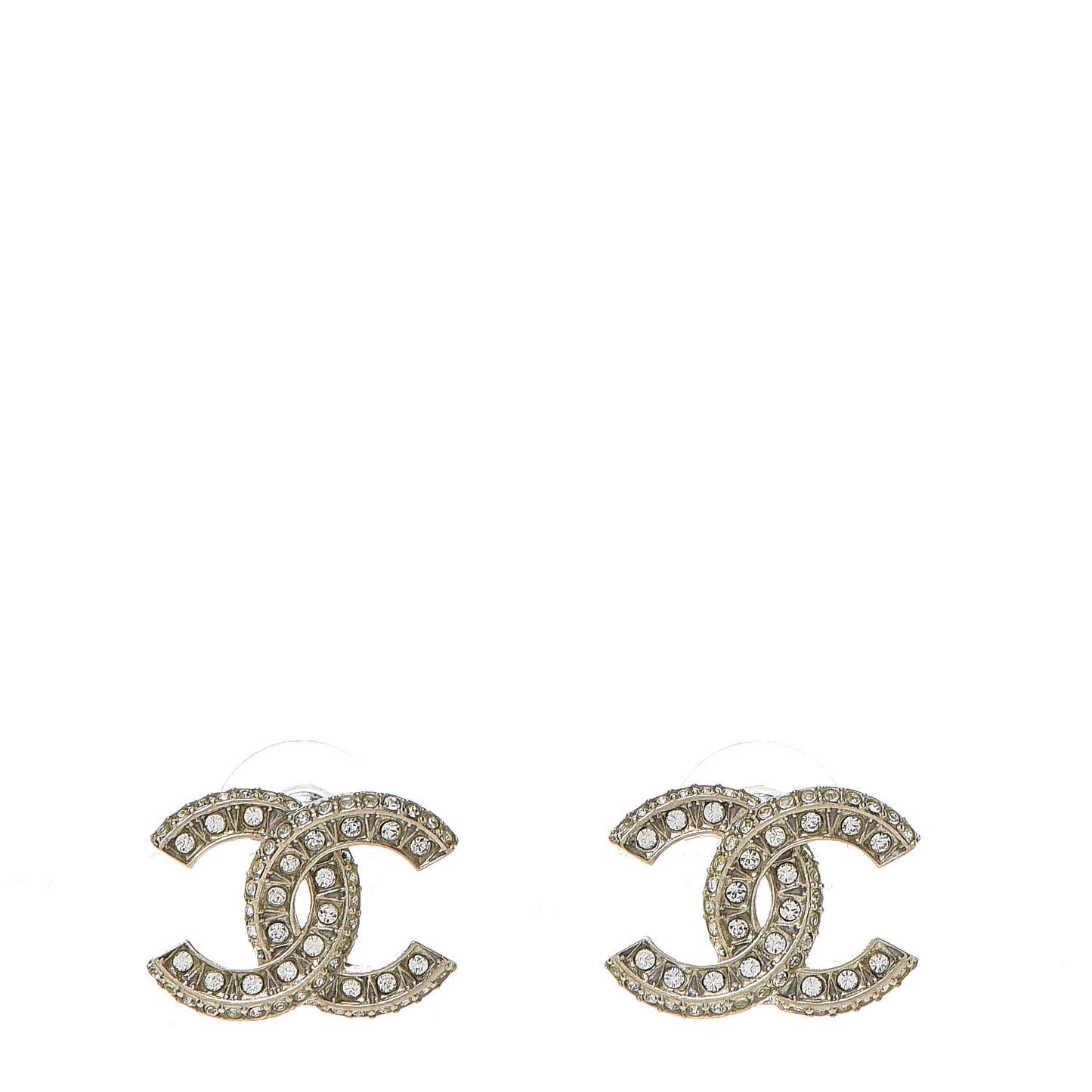 Crystal CC Earrings Gold