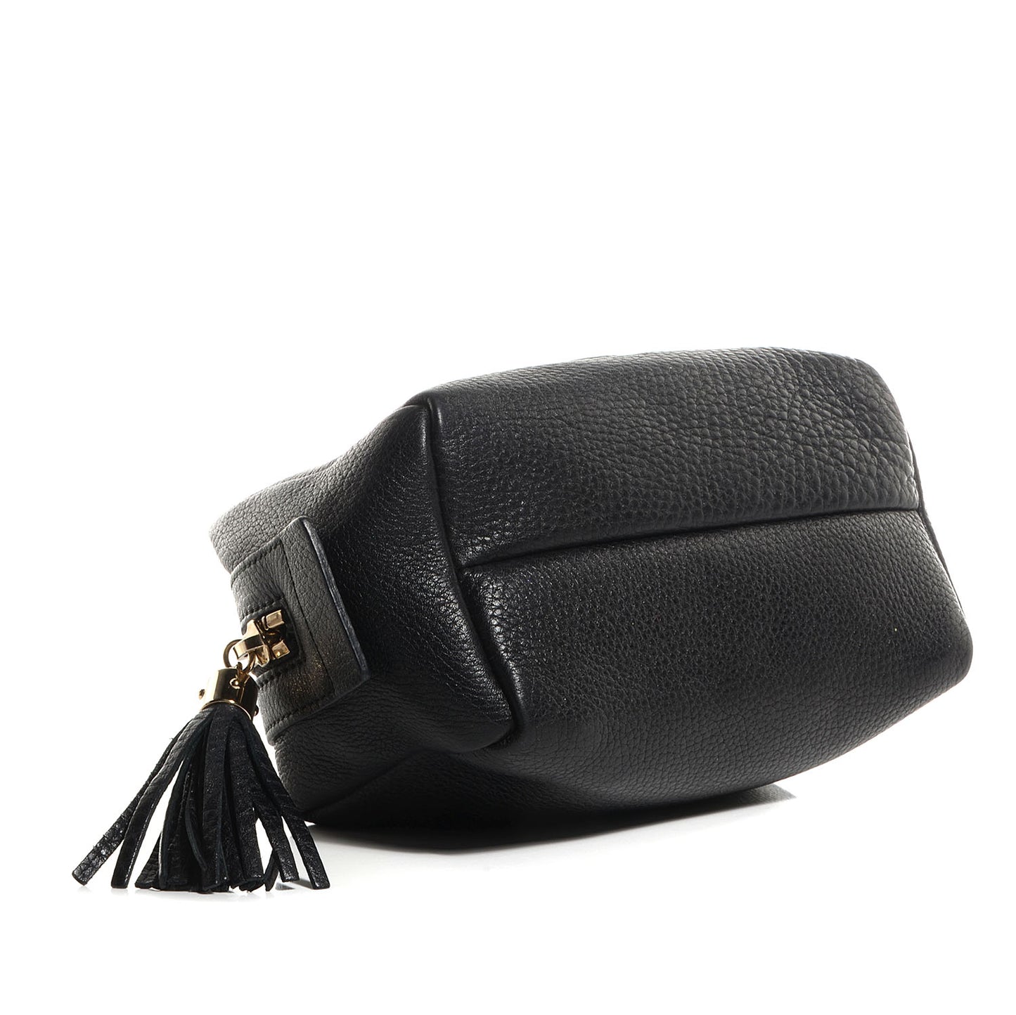 Pebbled Calfskin Medium Soho Cosmetic Case Black