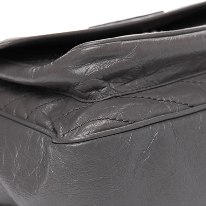 Saint Laurent Crinkled Calfskin Matelasse Monogram Large Niki Chain Satchel Fog 5 of 8