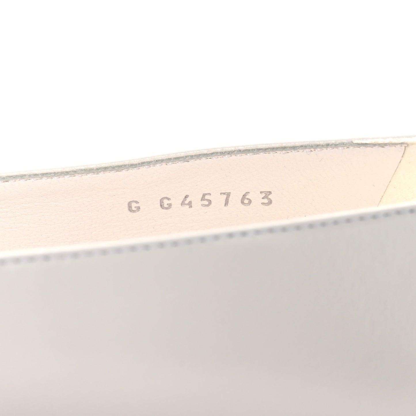 Shiny Lambskin Grosgrain Pearl Mary Janes Flats 39.5 White Black