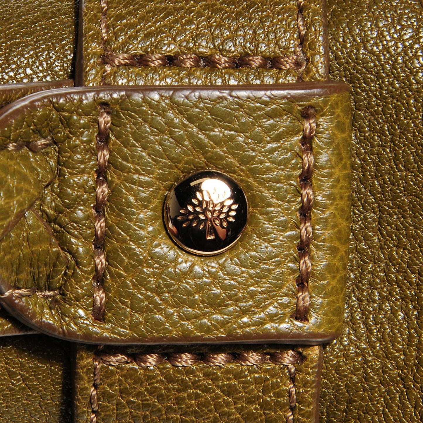 Polished Buffalo Alexa Satchel Pickle Green