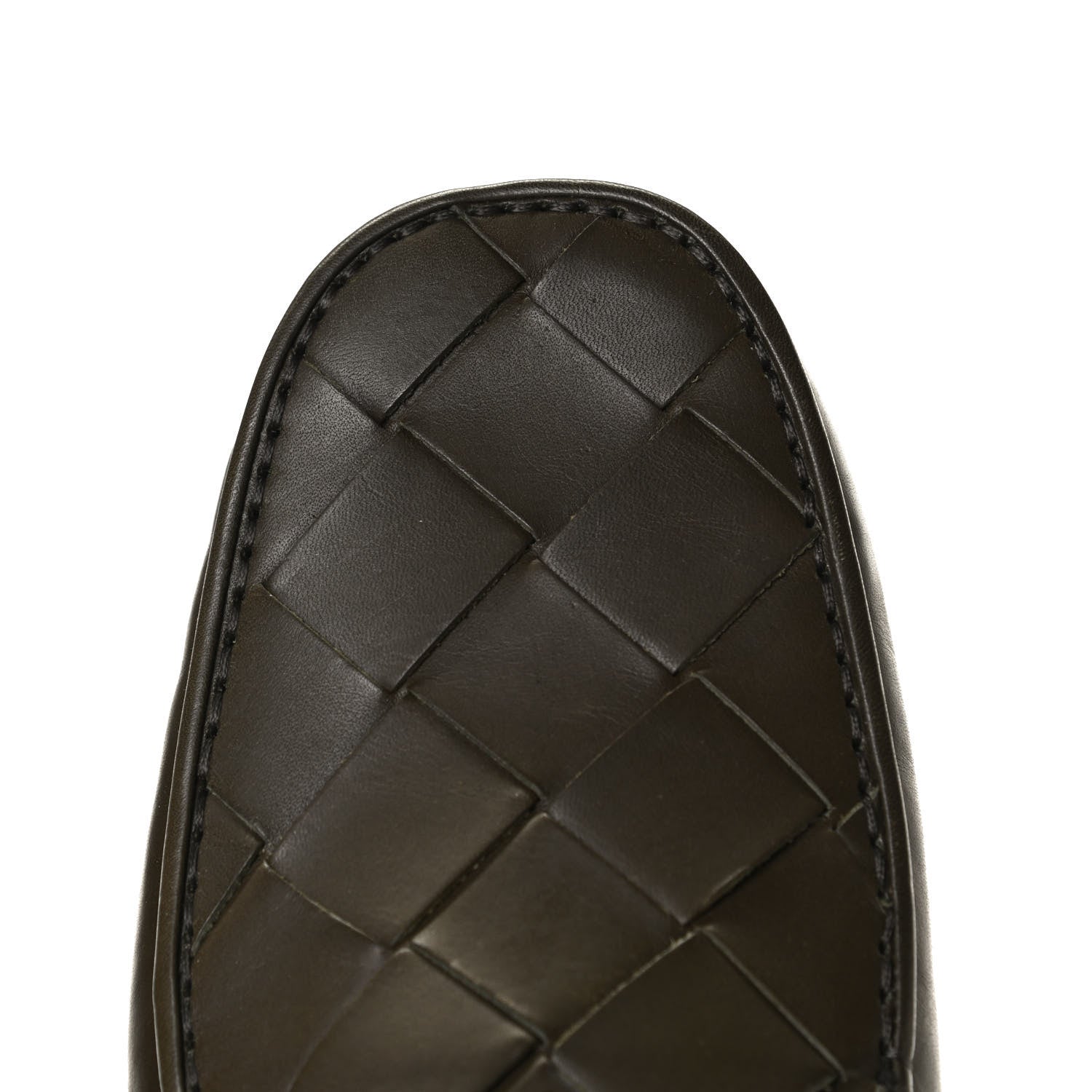 Bottega Veneta Nappa Intrecciato Driver Loafers 42 Khaki 11 of 14
