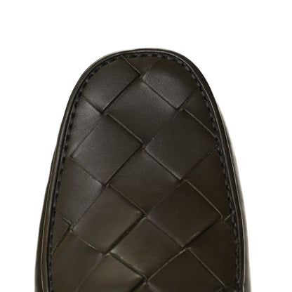 Bottega Veneta Nappa Intrecciato Driver Loafers 42 Khaki 11 of 14