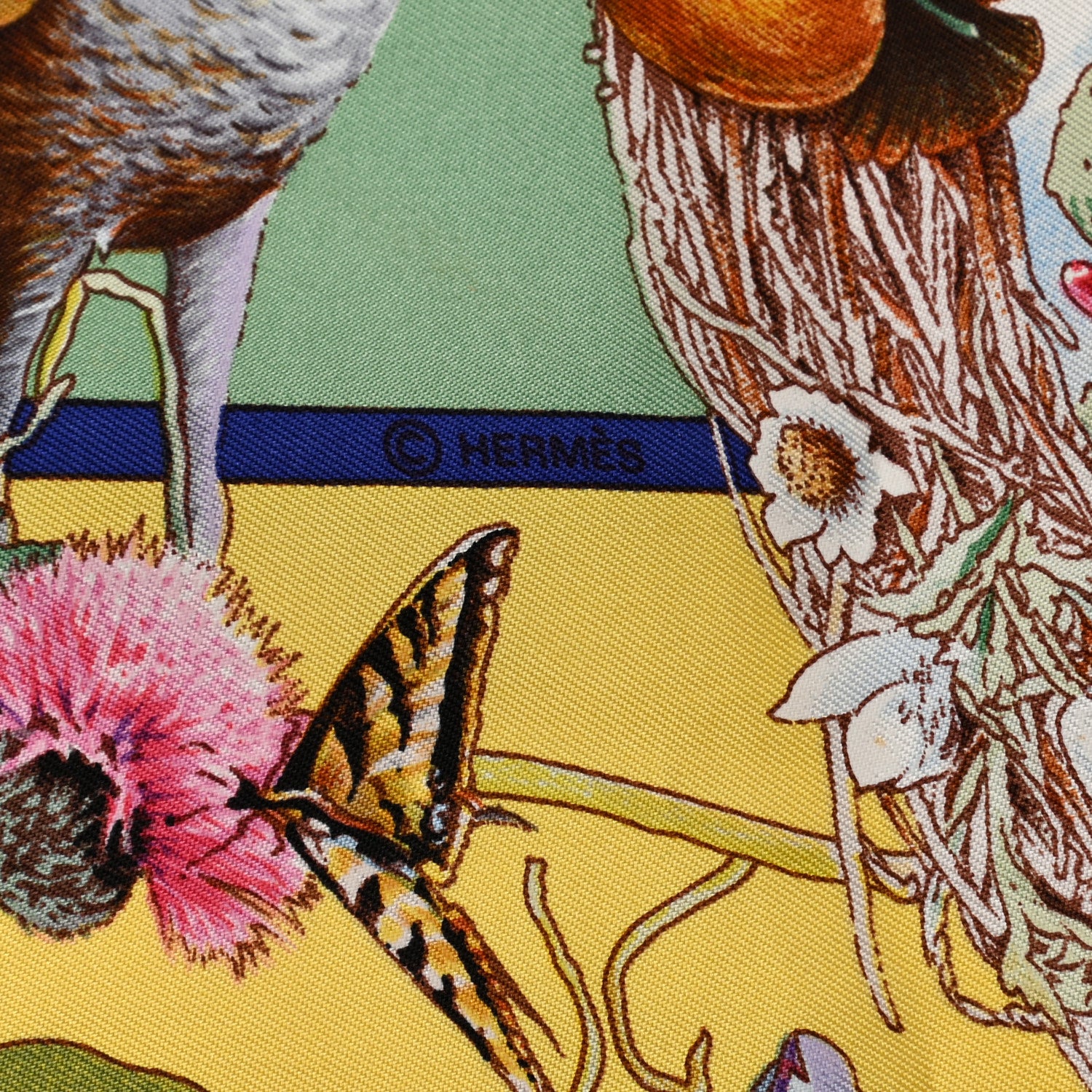 Hermes Silk Faune Et Flore Du Texas Scarf 4 of 5