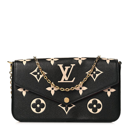 Louis Vuitton Empreinte Monogram Giant Felicie Pochette Black Beige 3 of 9