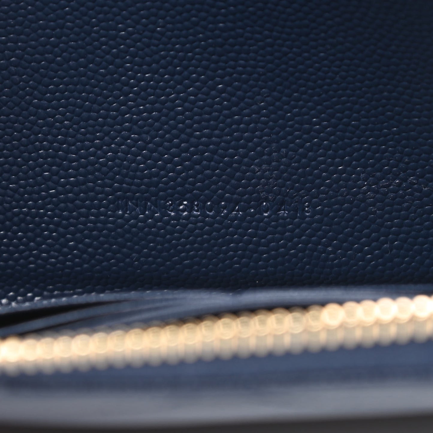 Grain De Poudre Matelasse Chevron Monogram Zip Around Wallet Navy