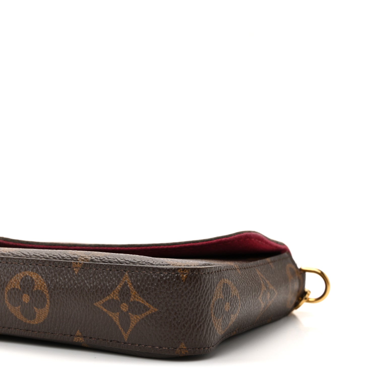 Louis Vuitton Monogram Pochette Felicie Chain Wallet Fuchsia 10 of 10
