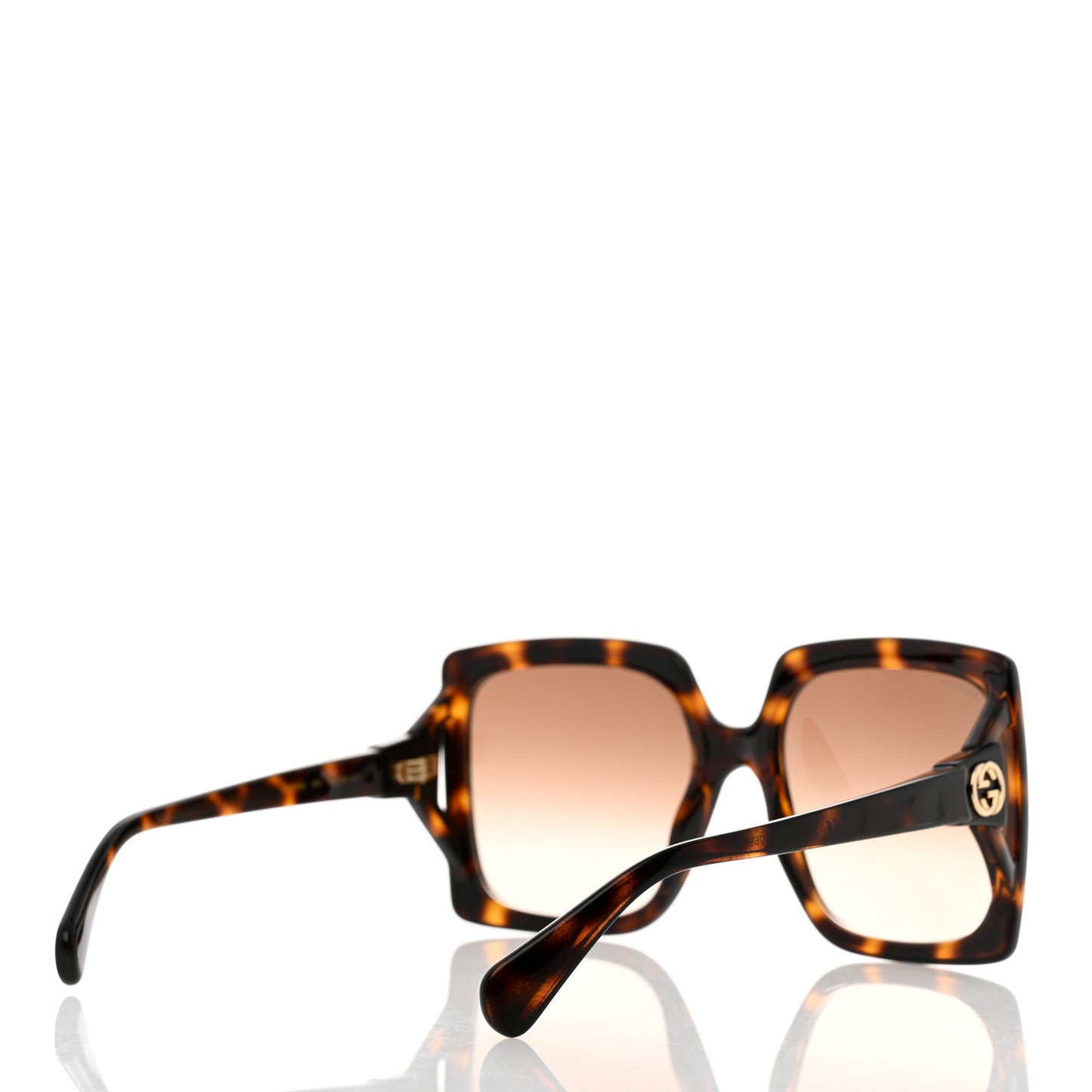 Acetate Square Frame Sunglasses GG0876S Tortoise
