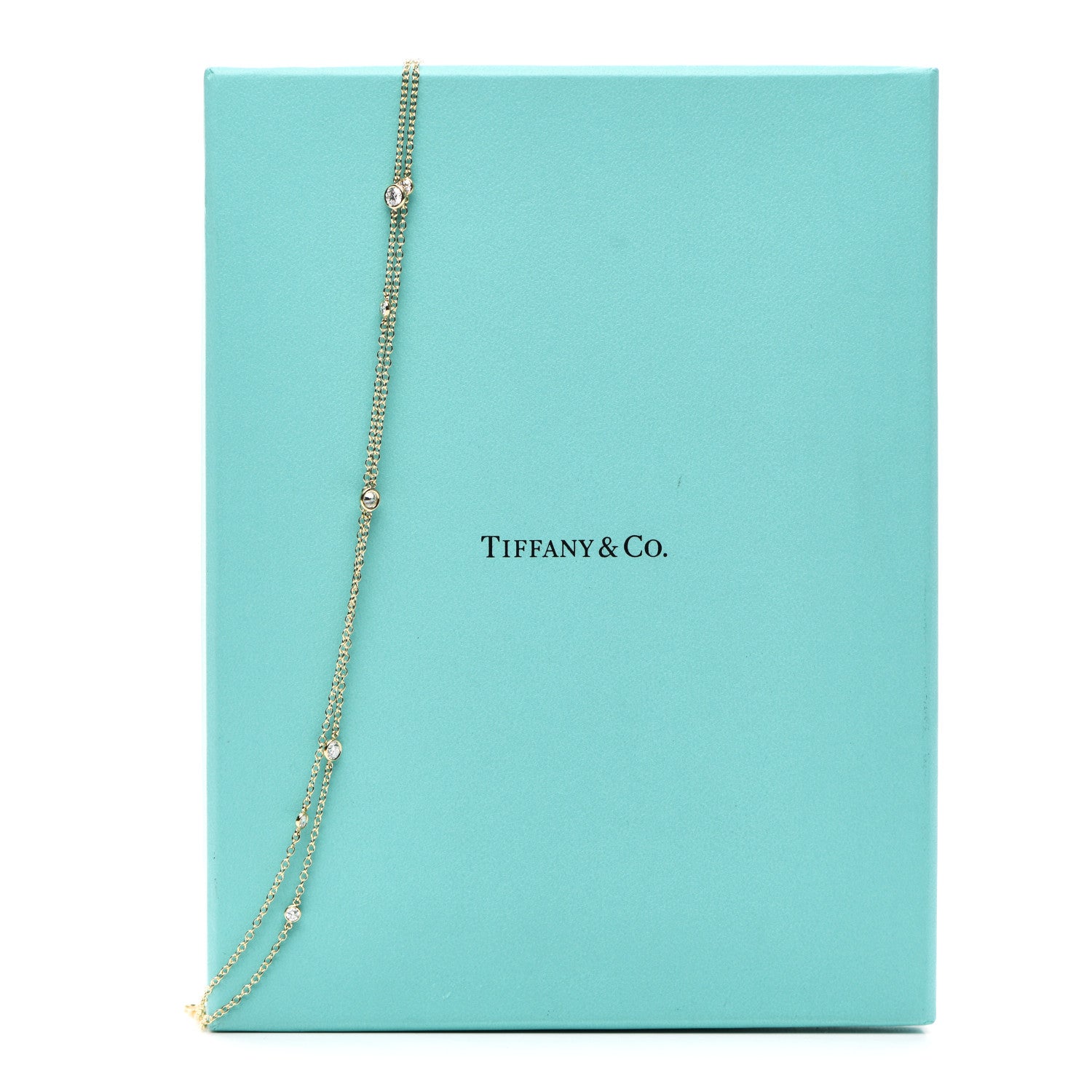 Tiffany 18K Yellow Gold 1.21ctw Elsa Peretti Diamonds by the Yard Sprinkle Necklace 7 of 7