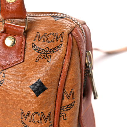 MCM Visetos Mini Boston Bag Cognac 16 of 28