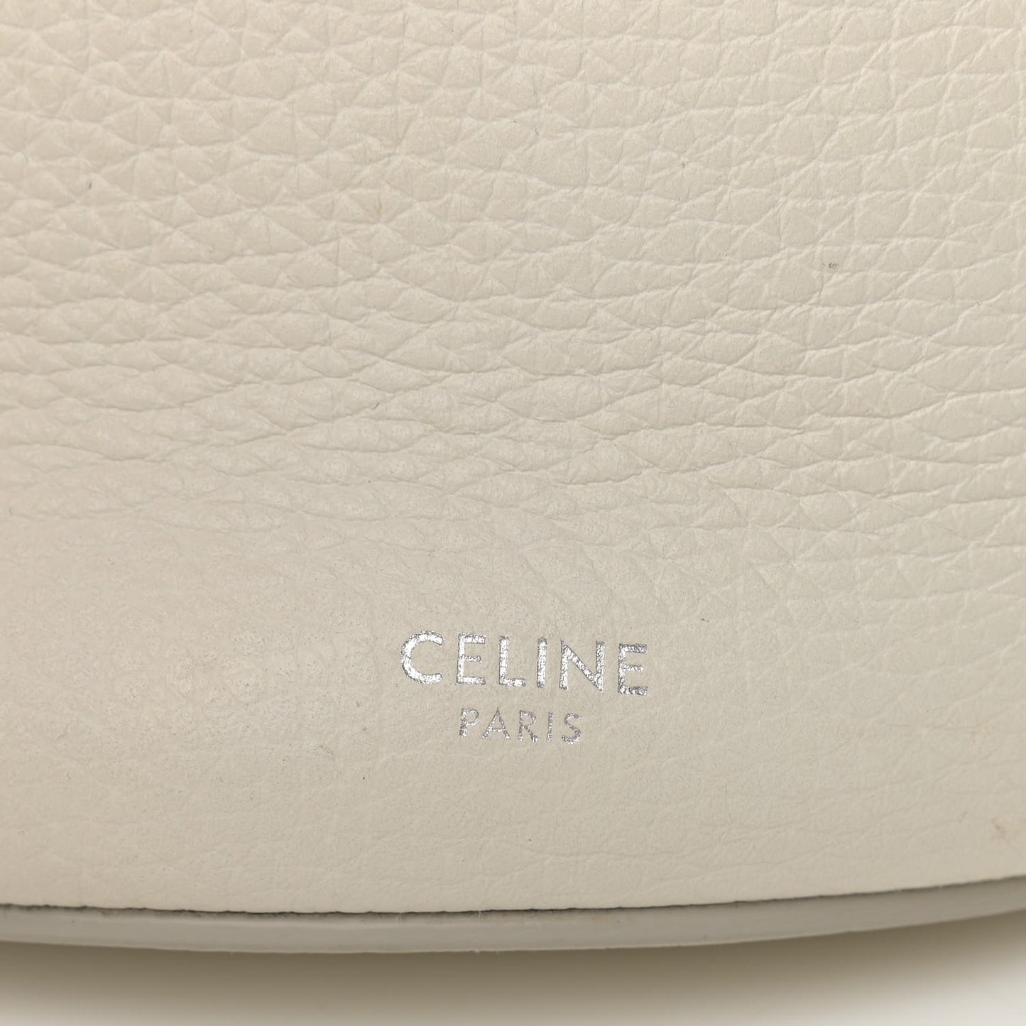 Supple Grained Calfskin Nano Big Bag Bucket White