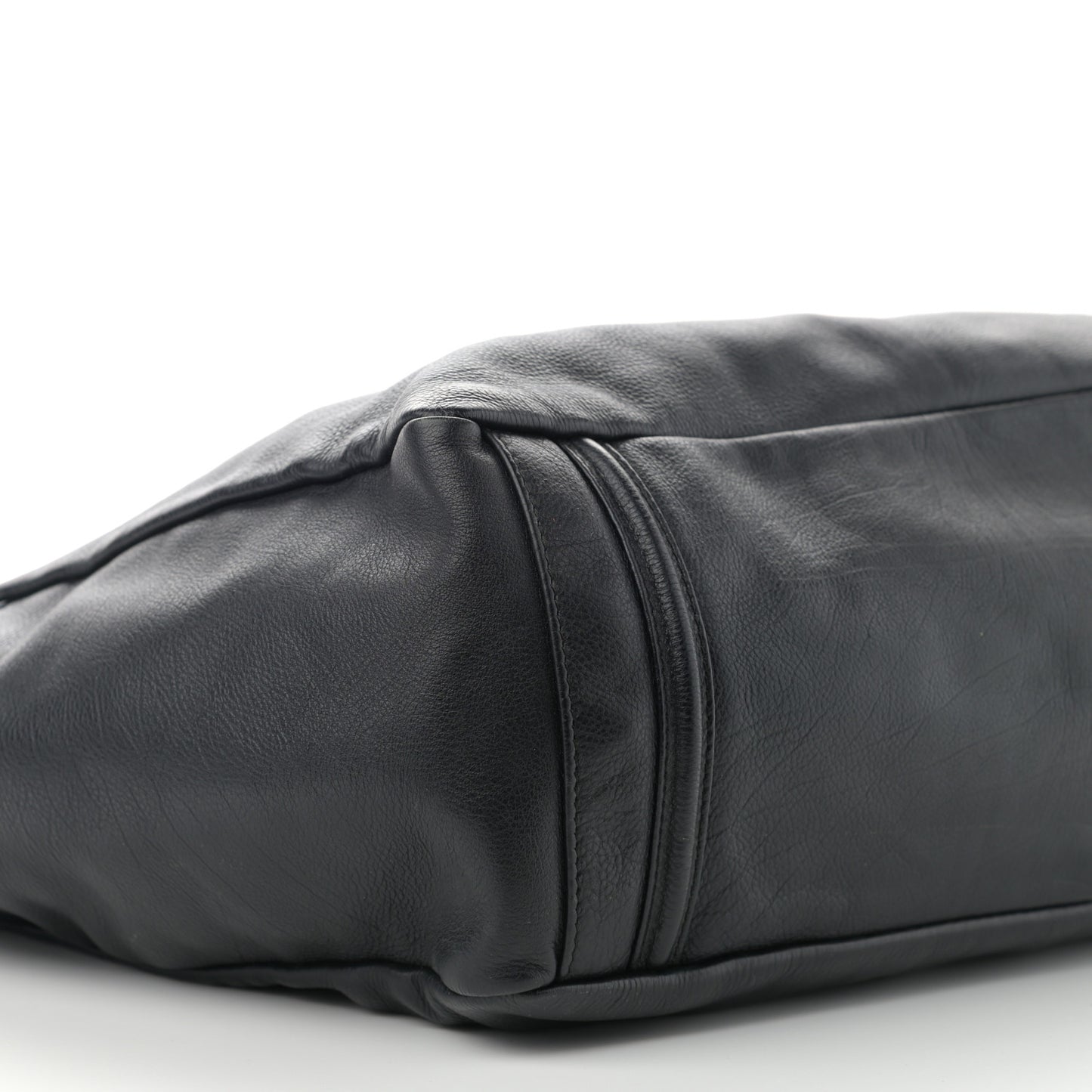 Calfskin Mademoiselle Lock Shopper Tote Black
