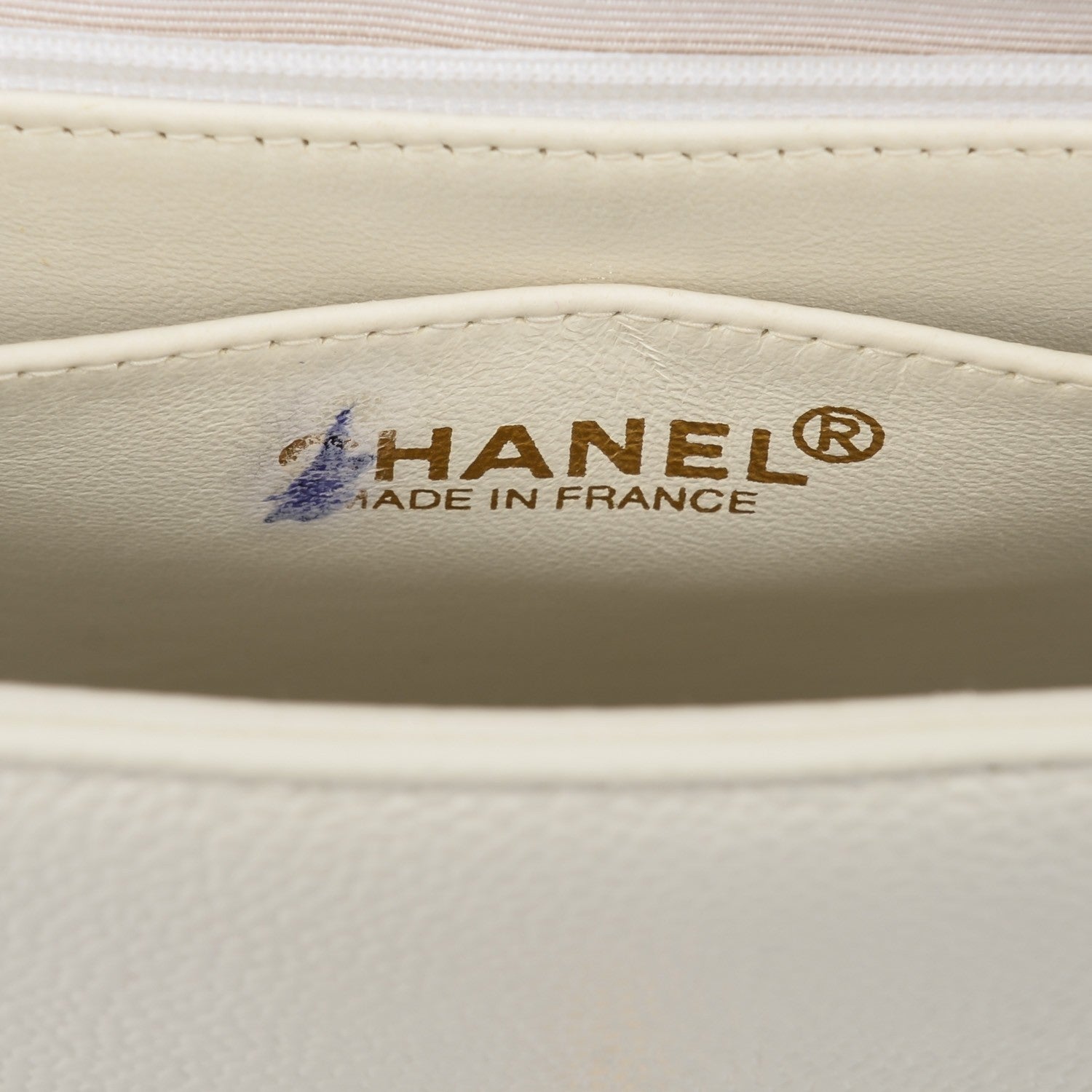 Chanel Caviar Jumbo Kelly Flap Bag White 7 of 8