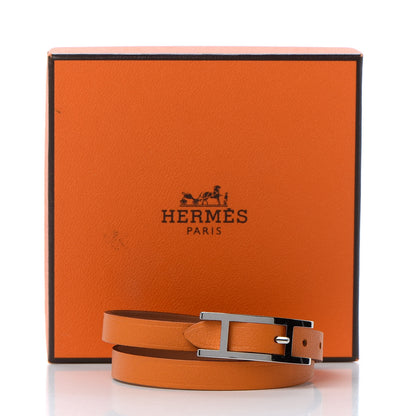 Hermes Swift Behapi Double Tour Bracelet Orange 5 of 5