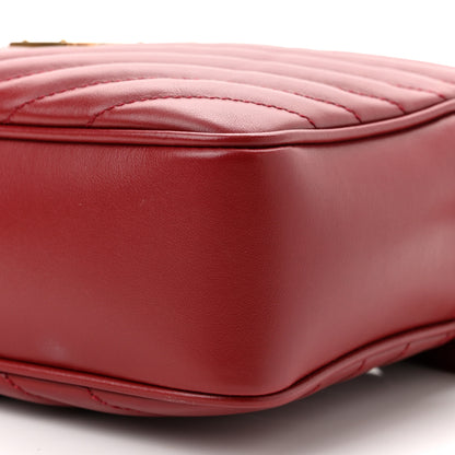 Saint Laurent Calfskin Matelasse Monogram Lou Camera Bag Opyum Red 10 of 10