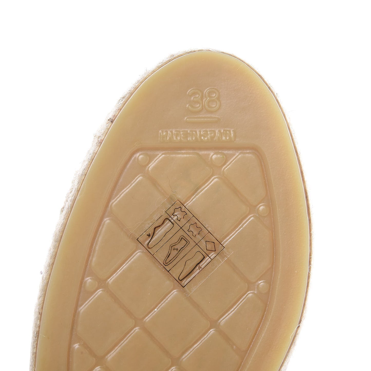 Lambskin CC Espadrilles 38 Beige Black